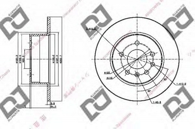 DJ PARTS bd1404 -  Тормозной диск